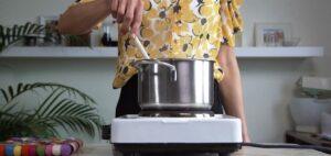 Baker at the stove making a functional dessert, why healthy desserts fail or succeed